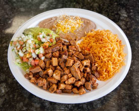 Carne asada fries topped with cheese and fresh toppings at Viva El Taco in Las Vegas